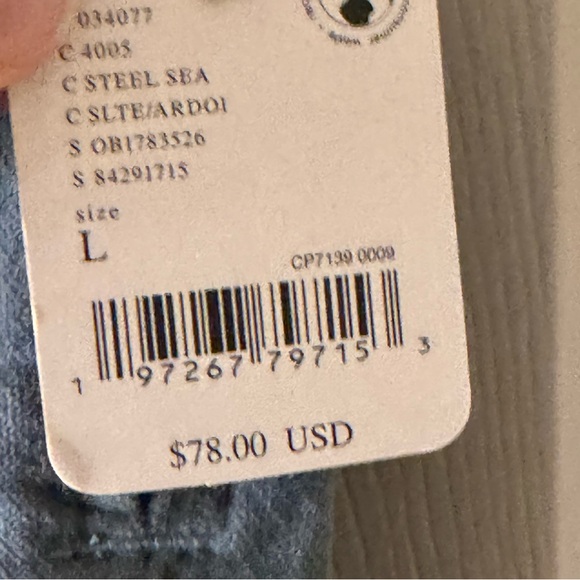 NWT Free People In My Feelings Velvet Crop Slim Flare Pants in Steel Sea. Large - Picture 7 of 8